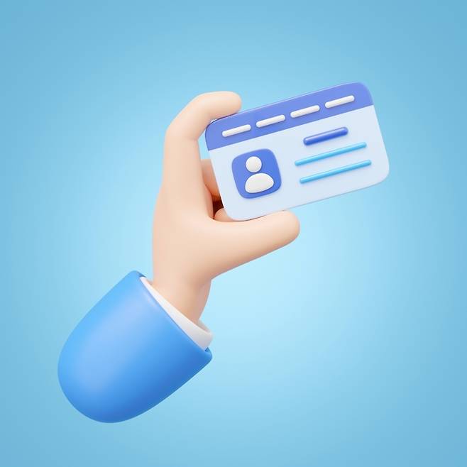 신분증을 표현한 일러스트 이미지. 게티이미지뱅크.