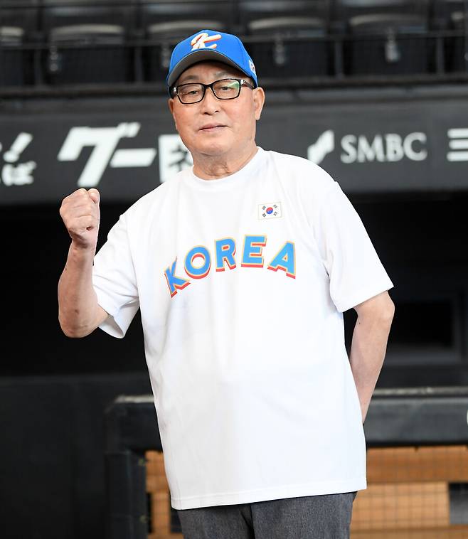 ▲ 지난해 한일 드림 플레이어즈 게임에 참가한 '국민감독' 김인식 감독. ⓒ 사진 공동 취재단