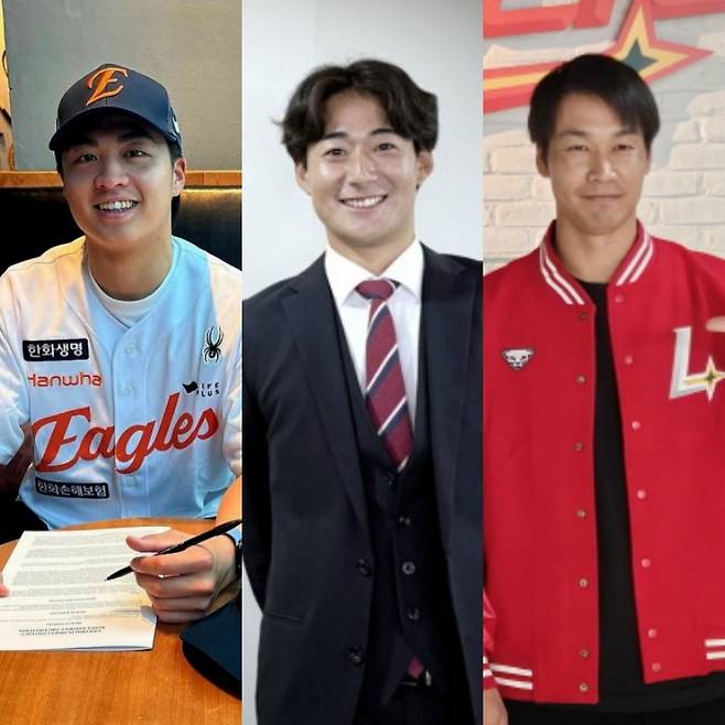 아시아쿼터로 영입된 일본야구 출신 선수들. 왼쪽부터 한화 왕옌청, KT 스기모토 코우키, SSG의 다케다 쇼타. /사진=한화 이글스, KT 위즈 SSG 랜더스 제공