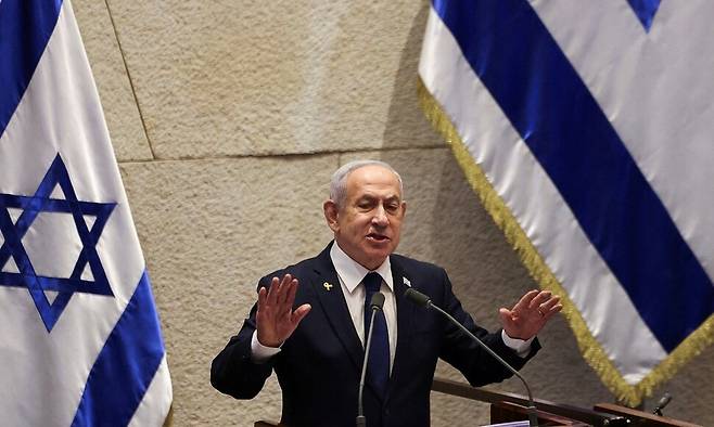 베냐민 네타냐후 이스라엘 총리. 로이터 연합뉴스