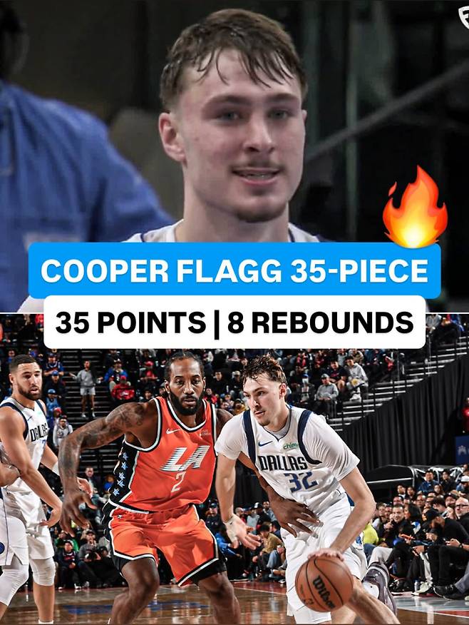 댈러스 플래그가 30일 인튜이트 돔에서 열린 클리퍼스와의 2025~26 NBA 정규리그 원정경기서 커리어하이인 35점을 몰아치며 팀의 114-110 승리를 이끌었다. 사진=ESPN SNS