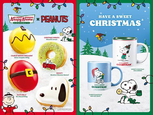 크리스피크림 도넛 크리스마스 시즌 메뉴. [사진=롯데GRS]