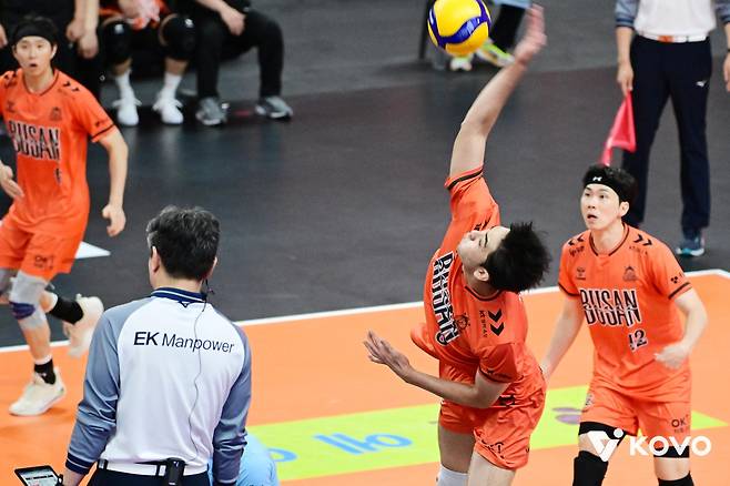 OK저축은행 차지환의 강력한 공격 [한국배구연맹 제공. 재판매 및 DB 금지]