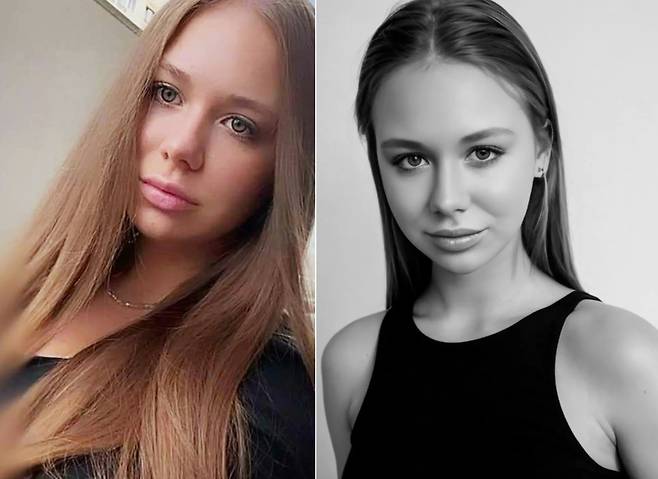 러시아군 공개 비판 혐의로 체포된 우랄항공 승무원 바르바라 볼코바(23). 출처=더선