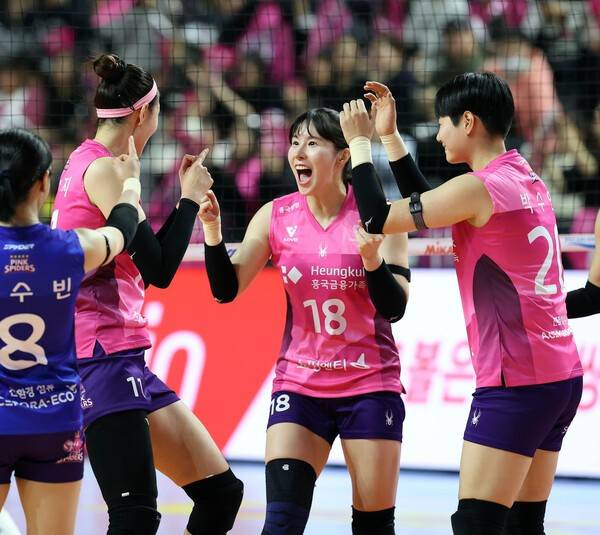 인천 흥국생명 핑크스파이더스 선수들. <사진=인천 흥국생명 핑그스파이더스 제공>