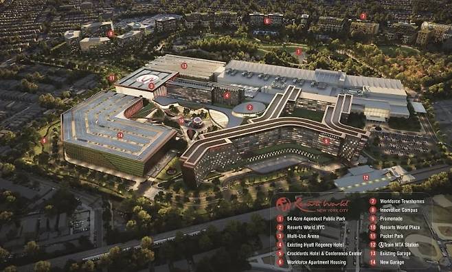 미국 뉴욕 퀸스 리조트 월드 뉴욕 시티 예상도./Resorts World New York City