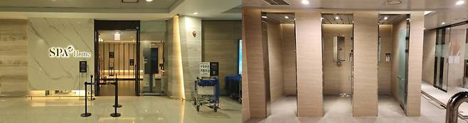 인천공항 제1·2터미널에서 운영되는 ‘스파 앳 홈(SPA ON AIR)’ 모습. 24시간 샤워·사우나·수면실 등을 이용할 수 있는 공항 편의시설이다. 공식 홈페이지 사진