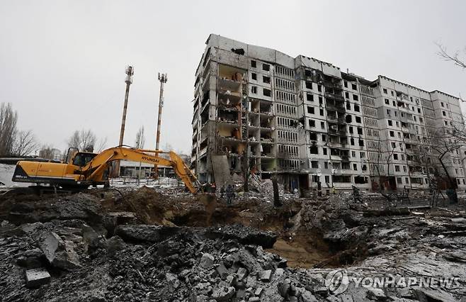 러시아 공격으로 폐허 된 우크라이나 하르키우. 연합뉴스