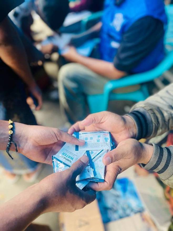 위시빌더, 인도네시아 로힝야 난민에 정수제 4차 지원) / 출처=위시빌더