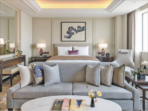 파라다이스시티의 그랜드 프리미어 디럭스 객실.  파라다이스그룹 제공