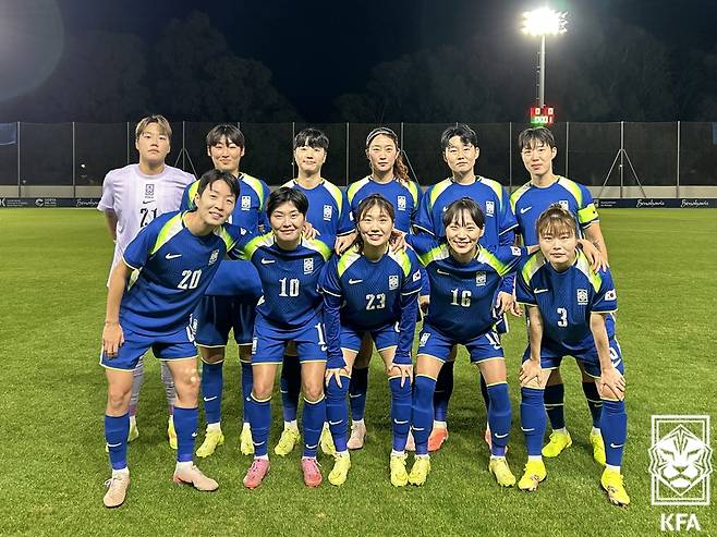 最終ウェールズ戦の先発メンバー。 /写真=大韓サッカー協会提供