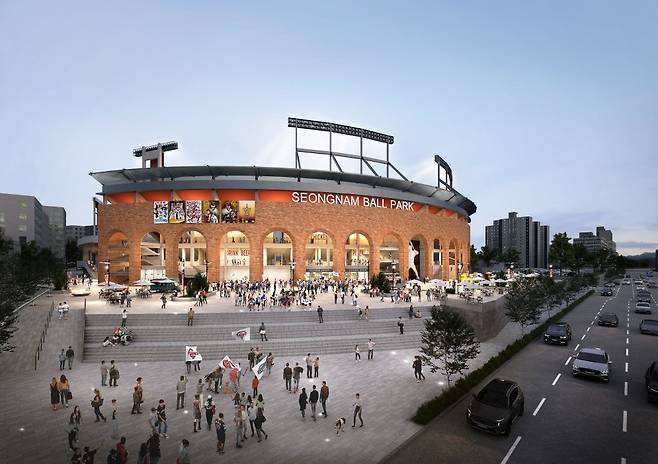 성남시 야구전용구장 정면 조감도  [성남시 제공]