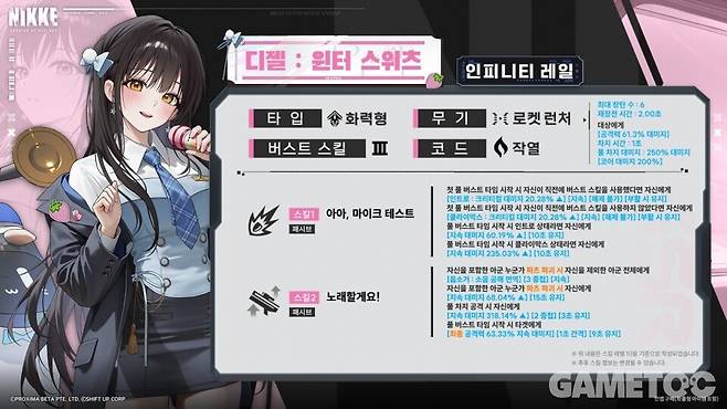 디젤: 윈터 스위츠 스킬 (사진=레벨 인피니트)