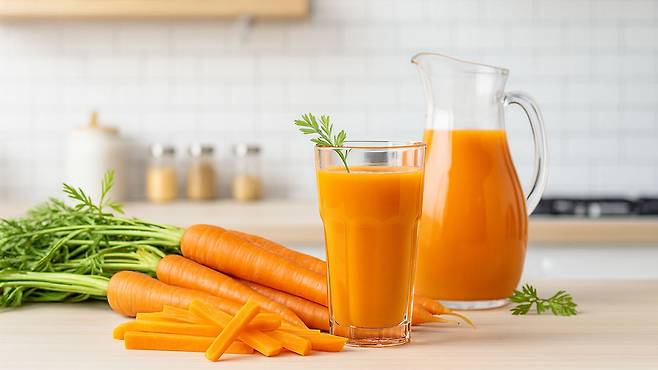 매일 한 잔의 당근 주스는 건강에 도움이 된다｜출처: Gemini 생성