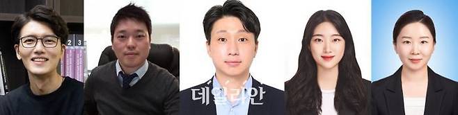 (왼쪽부터) 조승호· 이석빈 ·김정환 교수, 김미리 연구원, 김민지 박사.ⓒ울산과학기술원