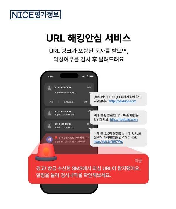 NICE평가정보가 제공하는 생활보안 서비스 ‘URL 해킹안심’이 출시 11개월 만에 가입자 29만명을 돌파했다고 4일 밝혔다. ⓒNICE평가정보