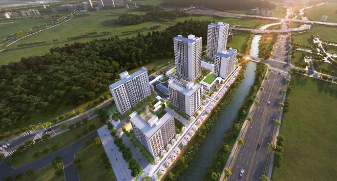 GS건설이 수주한 시흥거모 공공주택지구 A-1BL 민간참여 공공주택건설사업 조감도.  /GS건설 제공