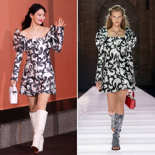 배우 신민아가 지난 3일 서울 중구 신세계백화점에서 열린 루이비통 비저너리 저니 서울 오프닝 이벤트에 참석했다. /사진=뉴시스, 루이비통