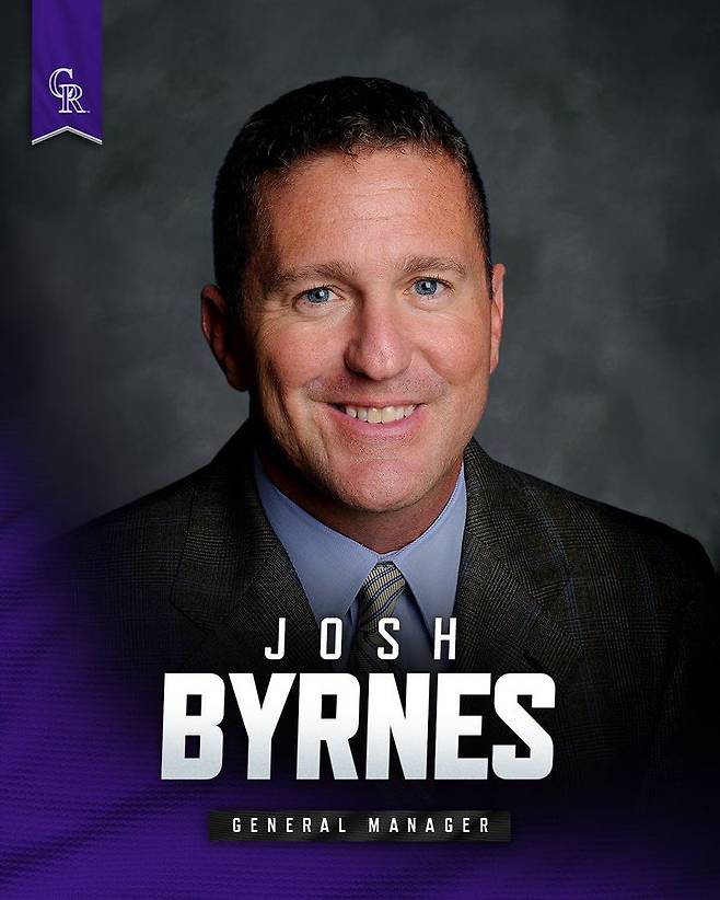 [서울=뉴시스] 메이저리그(MLB) 콜로라도 로키스 단장에 선임된 조시 번스. (사진 = 콜로라도 구단 공식 X 캡처) *재판매 및 DB 금지