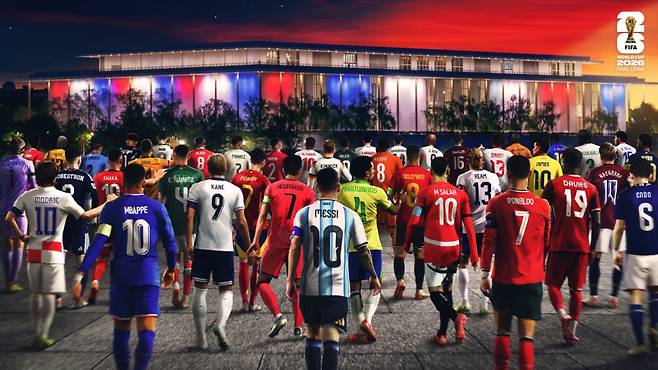 국제축구연맹(FIFA)이 공개한 2026 FIFA 북중미 월드컵 본선 조 추첨 홍보 포스터. 대한민국 축구 대표팀 주장 손흥민(노란색 네모)은 당당히 센터에 위치했다. /사진=FIFA SNS 캡처