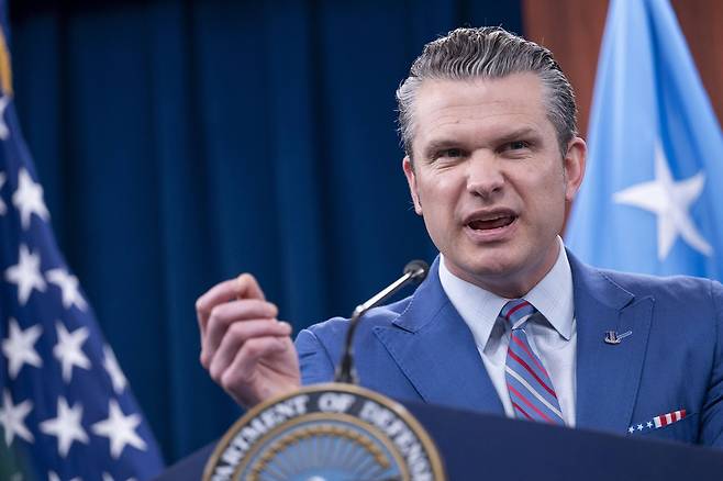 피트 헤그세스 미국 국방장관 (사진=뉴시스)