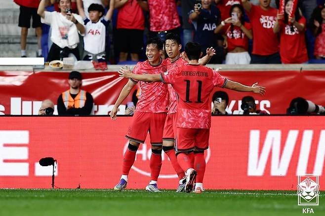 지난 9월 미국과 원정 경기에서 승리했던 한국 . (대한축구협회 제공. 재판매 및 DB 금지) 2025.9.7/뉴스1