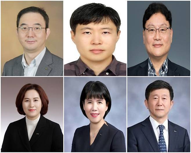 엄경근 포스코 기술연구소장(왼쪽 위부터 시계방향), 윤일용 포스코홀딩스 AI로봇융합연구소장, 정석모 포스코홀딩스 사업시너지본부장, 김광무 포스코 전략투자본부장, 최영 포스웰 이사장, 안미선 엔투비 대표 [포스코그룹 제공]
