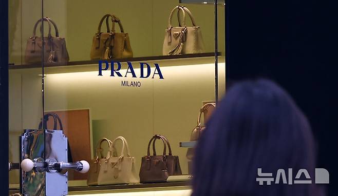 [서울=뉴시스] 최진석 기자 = 서울 프라다 매장의 모습. 2025.11.24. myjs@newsis.com