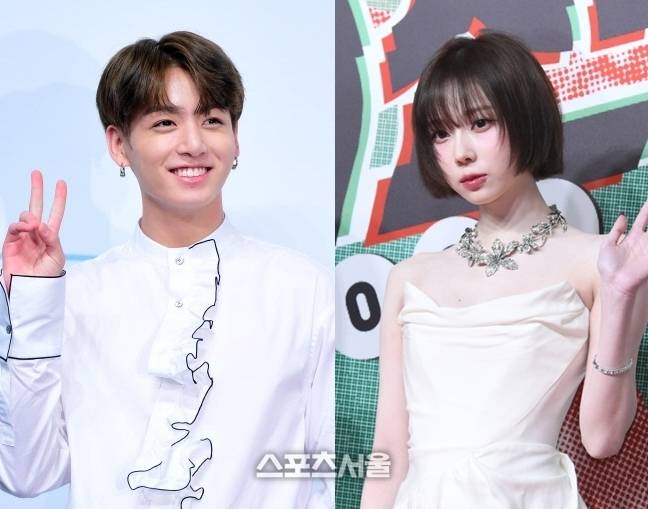 방탄소년단 정국(왼쪽), 에스파 윈터. 사진 | 스포츠서울DB