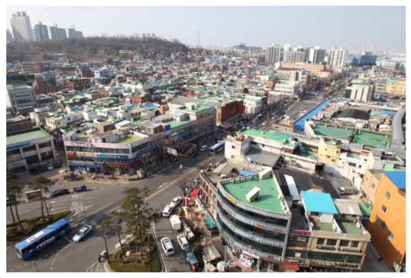 인천시 동구 송림동 원도심 전경 [경인방송DB]