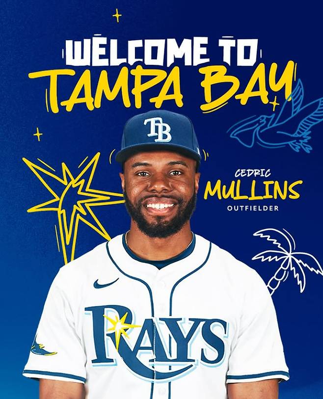 (탬파베이가 베테랑 외야수 멀린스를 품에 안았다 | 사진=탬파베이 구단)