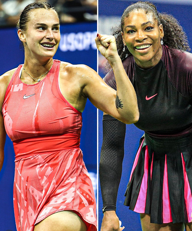 단일 시즌 상금 1위 사발렌카와 2위 세리나.&nbsp;