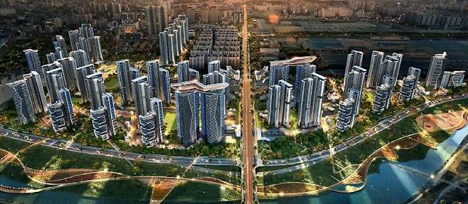 광주 서구 광천동 재개발정비사업 조감도. 현대건설 제공