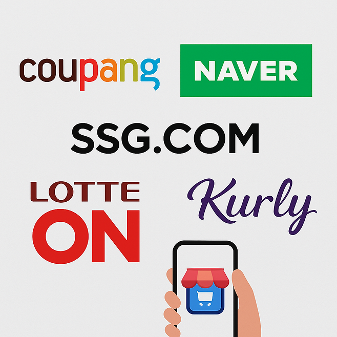 주요 이커머스업체들. AI로 생성한 이미지