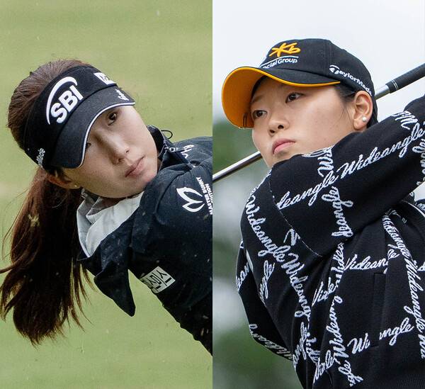 미국여자프로골프(LPGA) 투어 2026시즌 출전권이 걸린 2025 LPGA 퀄리파잉 시리즈 파이널 스테이지(Q-시리즈 최종전)에 출전한 장타자 이동은, 방신실 프로. 사진제공=LPGA 엡손투어 (사진을 무단으로 사용하지 마십시오.)