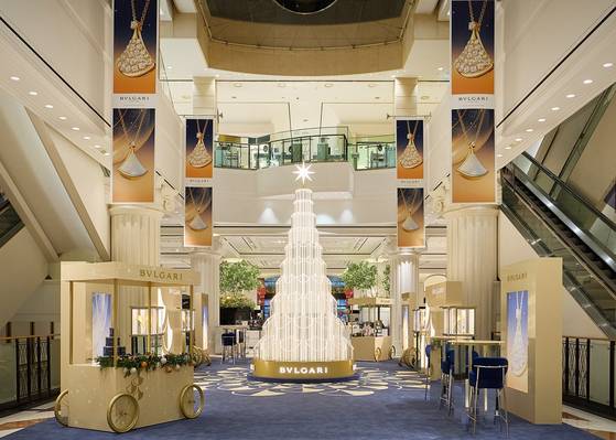 지난 12월 4일 시작한 서울 신세계 강남점의 불가리 디바스 드림 팝업 이벤트 현장. 사진 불가리