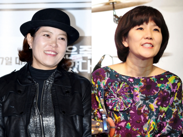 코미디언 조혜련(왼쪽)과 이성미.&nbsp;이규연 기자 fit@hankooki.com