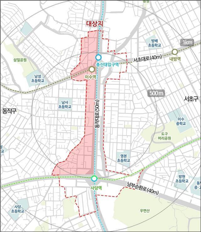 서울시는 지난 10일 개최한 제20차 도시·건축공동위원회에서 '사당·이수 지구단위계획 결정(변경)(안)'을 수정 가결했다. /서울시