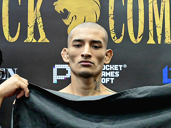 ‘잉카’ 미겔 메사는 2025년 10월 경기도 오산시 블랙컴뱃 챔피언스리그 시즌2 15주차 기준 몸무게보다 400g 무거워 ▲라운드당 −1점 ▲이겨도 NC 벌칙을 받는다. 사진=이데아 파라곤