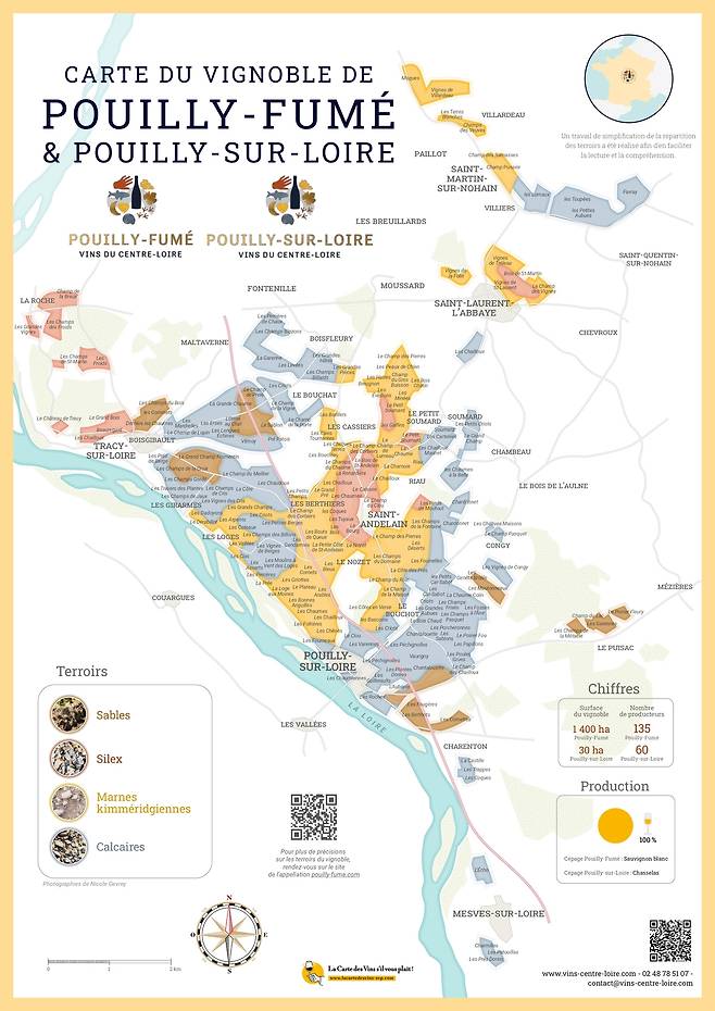 푸이퓌메 와인 산지와 토양. 루아르와인협회