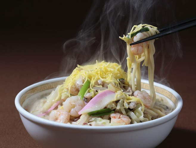 나가사키 짬뽕의 원조라고 알려진 일본 나가사키현 사해루의 짬뽕. 사해루.