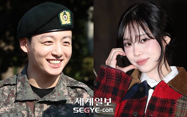 방탄소년단(BTS) 정국과 에스파(aespa) 윈터. 세계일보 자료사진