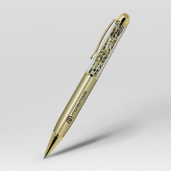 한국조폐공사가 만든 돈 볼펜. 사진 한국조폐공사