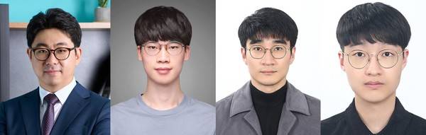 왼쪽부터 이종원 교수, 김재성 연구원(제1저자), 정형주 연구원, 이성진 연구원. UNIST 제공