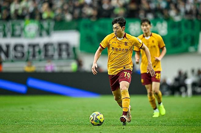 지난 6일 코리아컵 결승에 출전한 하승운. 광주FC 제공