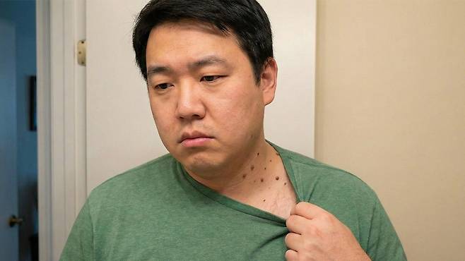 목이나 겨드랑이에 생기는 쥐젖은 단순한 피부 문제를 넘어, 당뇨 및 대사질환의 징후일 수 있다｜출처: Gemini 생성
