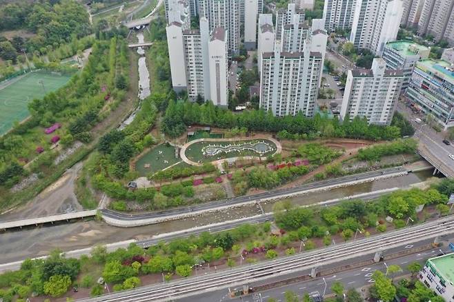 송산1호 수변공원. 의정부시 제공