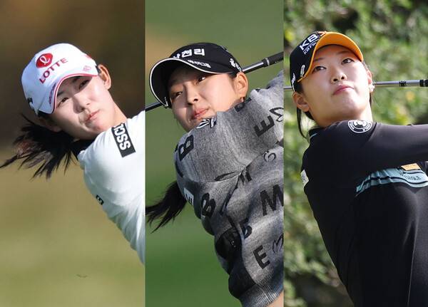 2025시즌 한국여자프로골프(KLPGA) 투어에서 크게 활약한 황유민, 유현조, 방신실 프로. 사진제공=KLPGA (사진을 무단으로 사용하지 마십시오.)