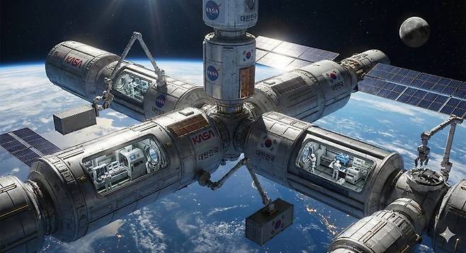 우주항공청은 16일 서울 광화문에서 기자간담회를 열고 '대한민국 우주과학탐사 로드맵'을 발표했다. 사진은 기사의 이해를 돕기 위해 AI로 생성된 이미지. (사진=제미나이)  *재판매 및 DB 금지