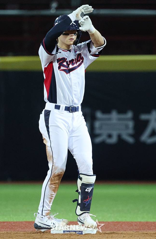 KIA 타이거즈 내야수 김도영의 2024년 당시 국가대표 활약 시절 모습. /사진=김진경 대기자